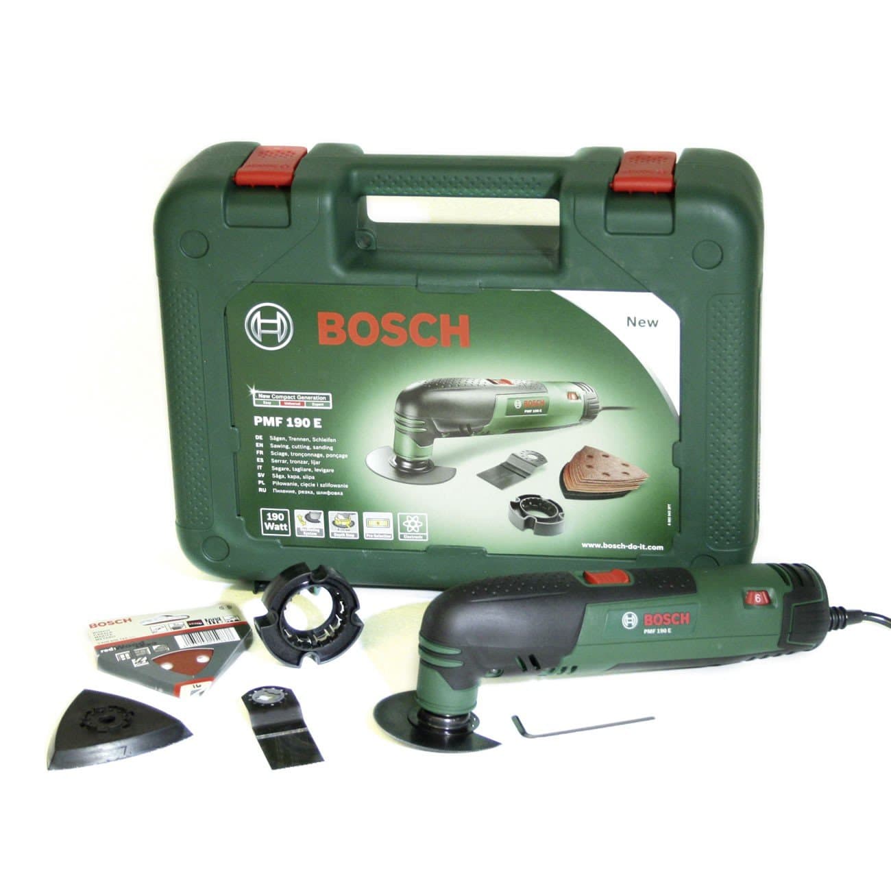 Bosch PMF 190 E - Kit outil multifonction universel pour professionnels - Bricolage - Puissant et vertueux - 1 outil, 6